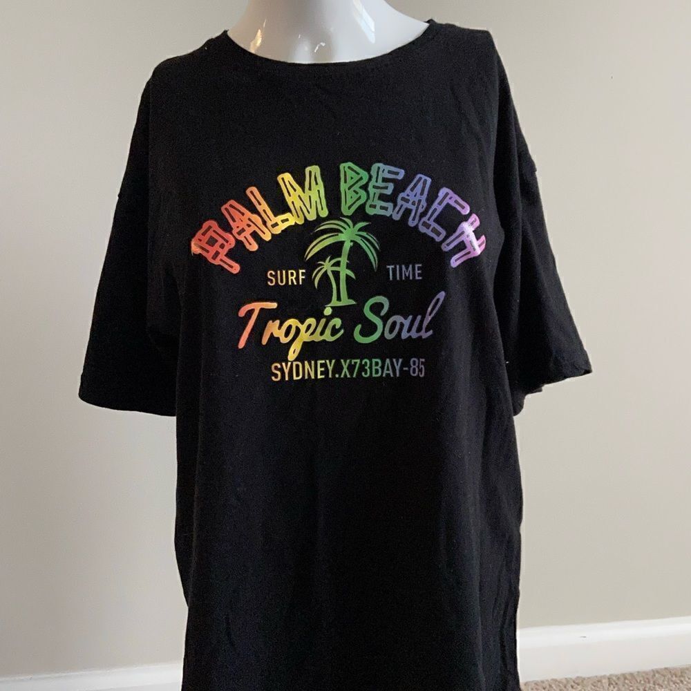 Palm Beach Black Tee
